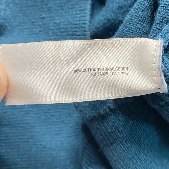 Old Navy Blue V-neck Sweater 100% Cotton Business Casual Size Medium - Picture 5 of 8